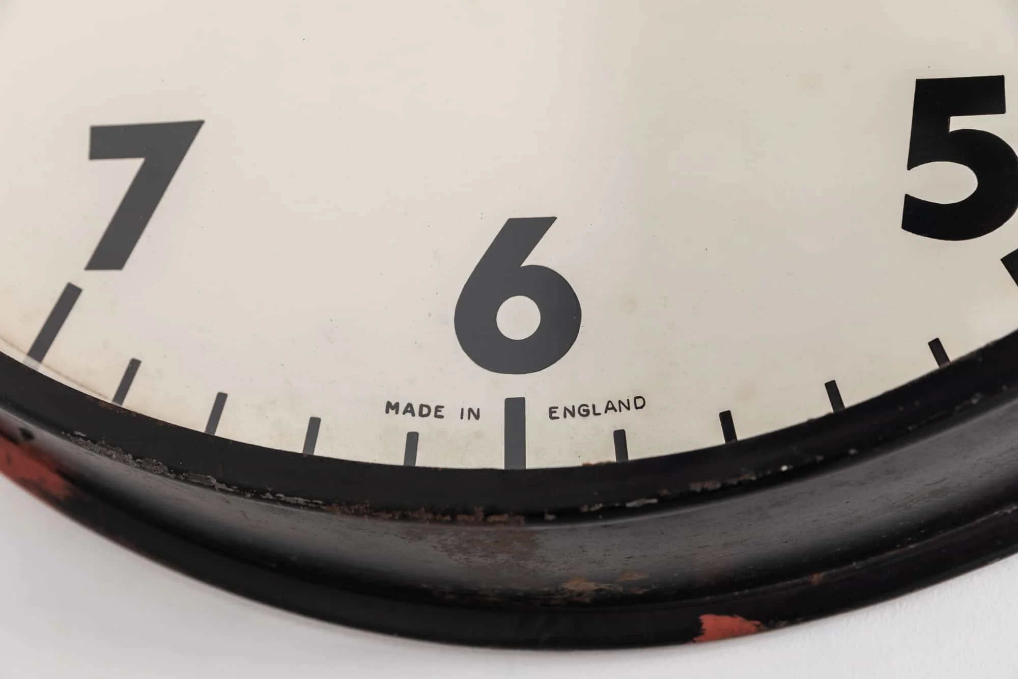 Black Industrial Gents of Leicester Wall Clock — Antiques Workshop